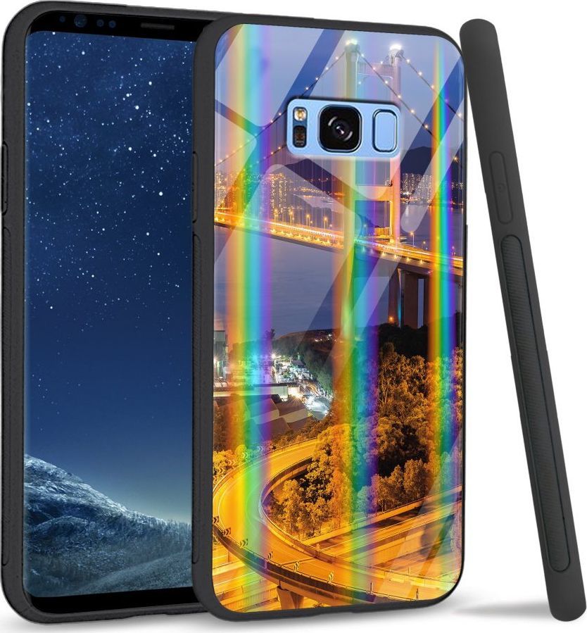 Mojworld Etui na Samsung S8 Plus - Rainbow Case - Bridges 1
