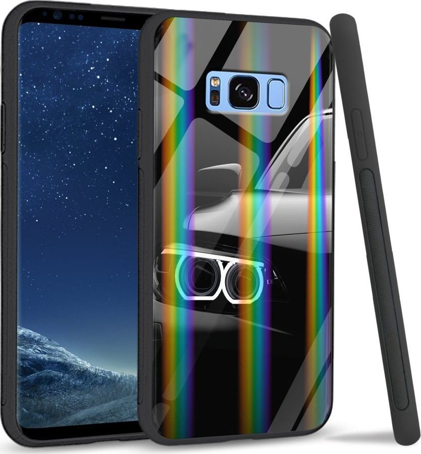 Mojworld Etui na Samsung S8 Plus - Rainbow Case - Car Headlights 1