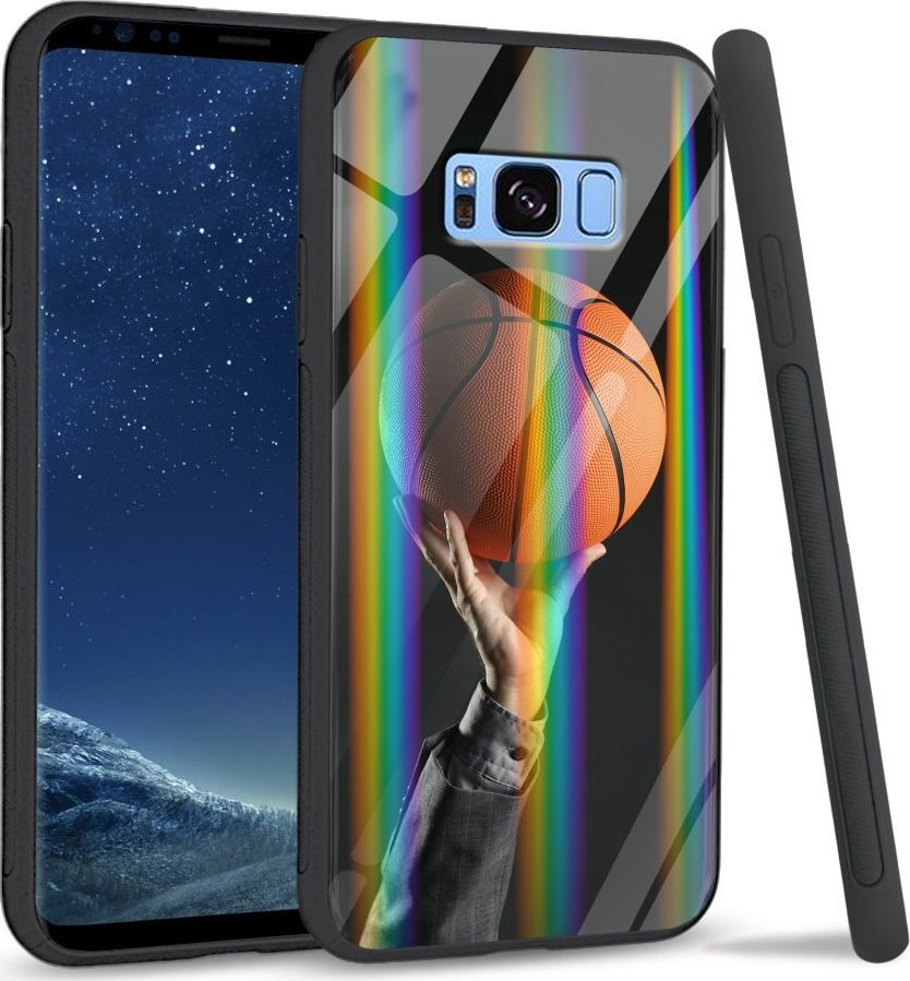 Mojworld Etui na Samsung S8 Plus - Rainbow Case - Basketball 1