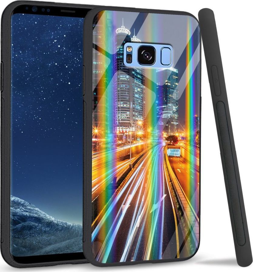 Mojworld Etui na Samsung S8 Plus - Rainbow Case - Night City 1