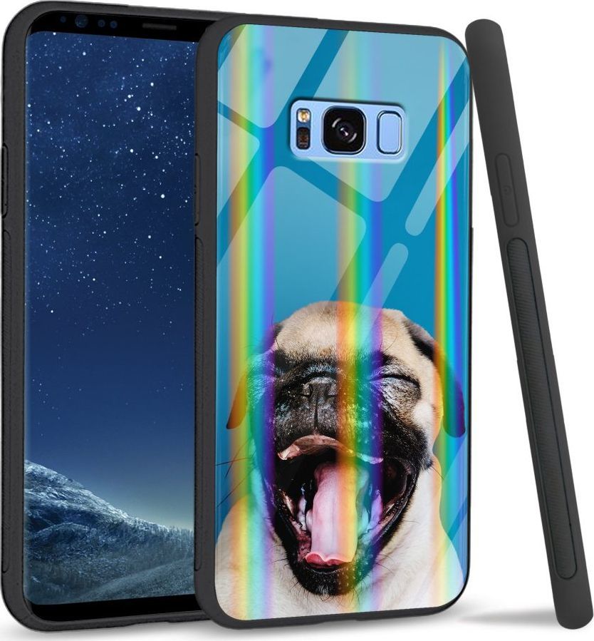 Mojworld Etui na Samsung S8 Plus - Rainbow Case - Pug 1