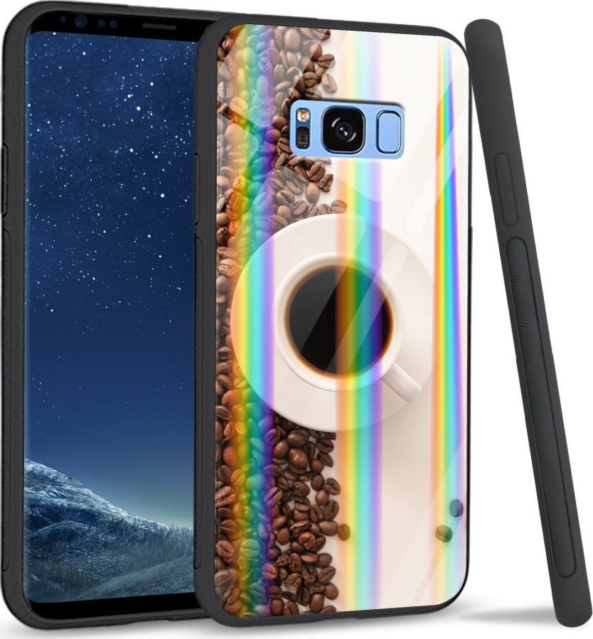 Mojworld Etui na Samsung S8 Plus - Rainbow Case - Coffee Cup 1