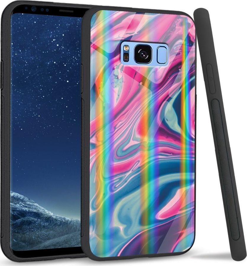 Mojworld Etui na Samsung S8 Plus - Rainbow Case - Liquid Abstract 1
