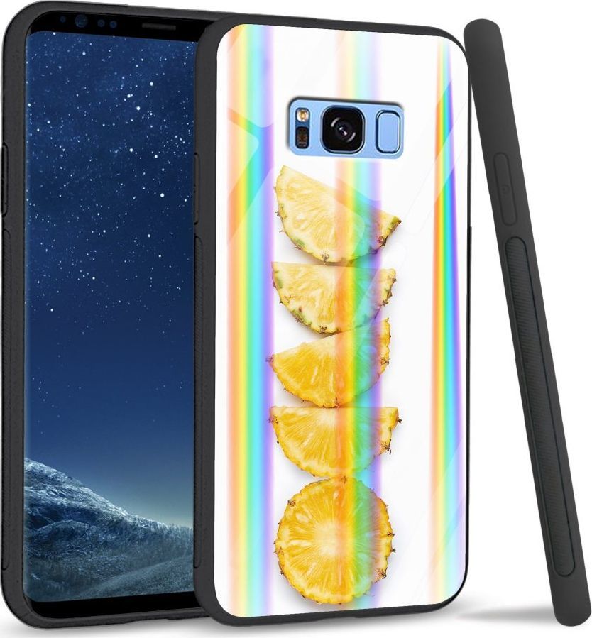 Mojworld Etui na Samsung S8 Plus - Rainbow Case - Pineapple pieces 1