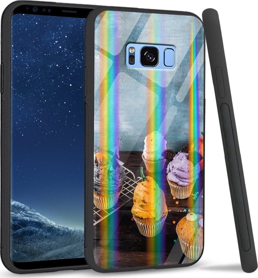 Mojworld Etui na Samsung S8 Plus - Rainbow Case - Icecream cupcakes 1