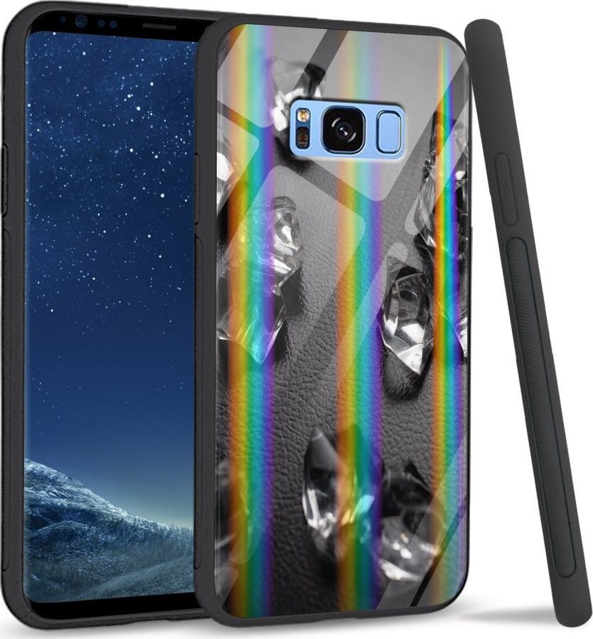 Mojworld Etui na Samsung S8 Plus - Rainbow Case - Glass Cube 1