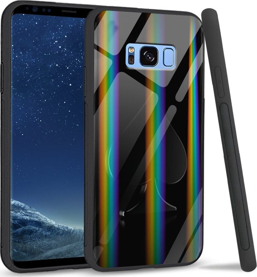 Mojworld Etui na Samsung S8 Plus - Rainbow Case - Black spade 1