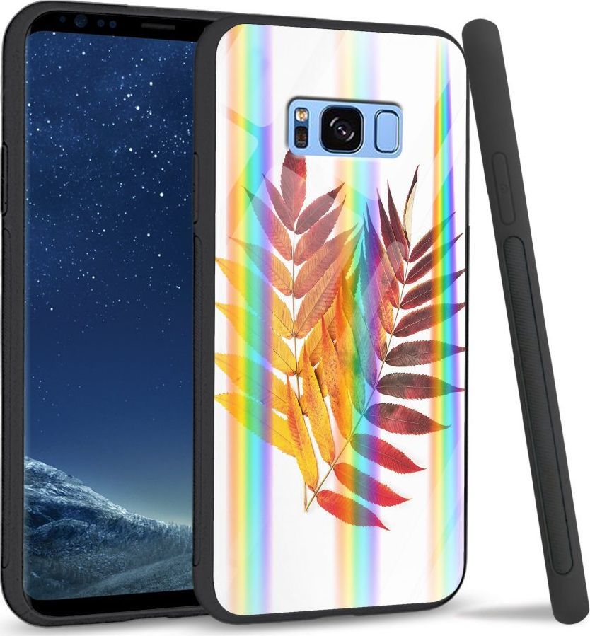 Mojworld Etui na Samsung S8 Plus - Rainbow Case - Reddish yellow leaves 1