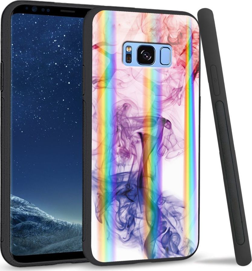 Mojworld Etui na Samsung S8 Plus - Rainbow Case - Smoke abstract 1