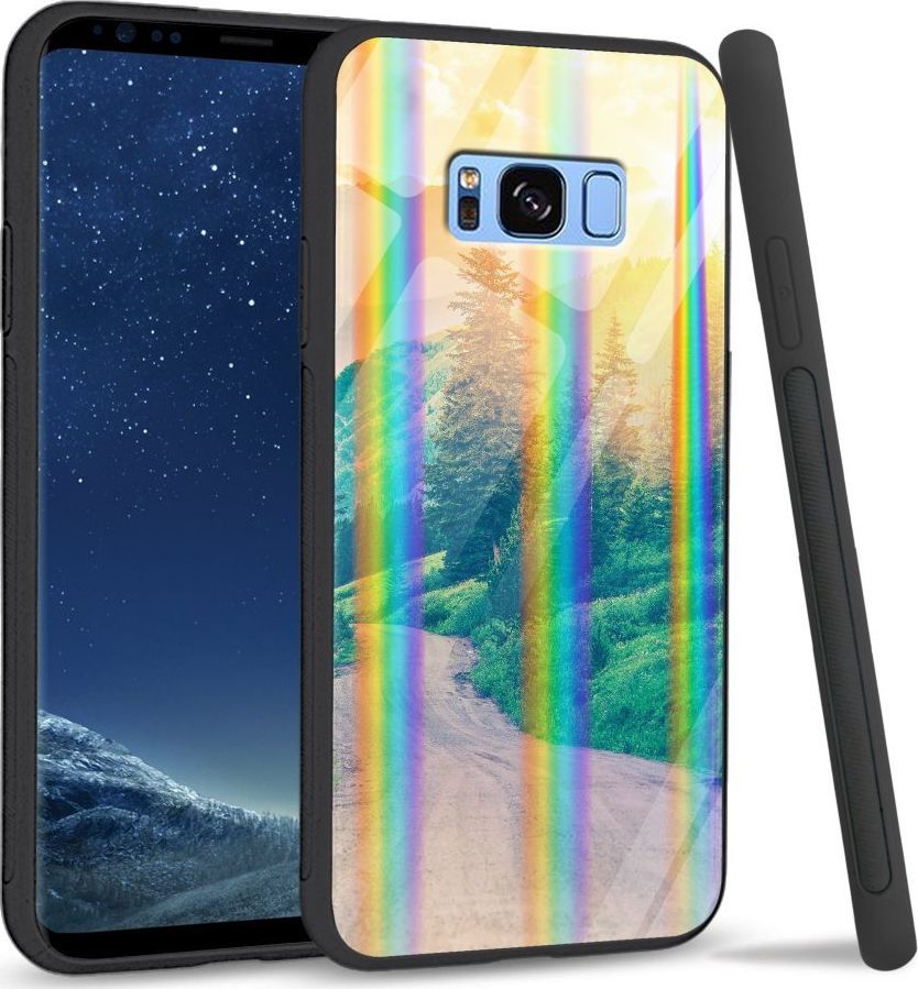 Mojworld Etui na Samsung S8 Plus - Rainbow Case - Village roads 1