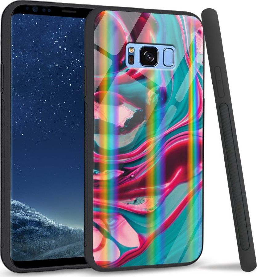 Mojworld Etui na Samsung S8 Plus - Rainbow Case - Water color abstract 1