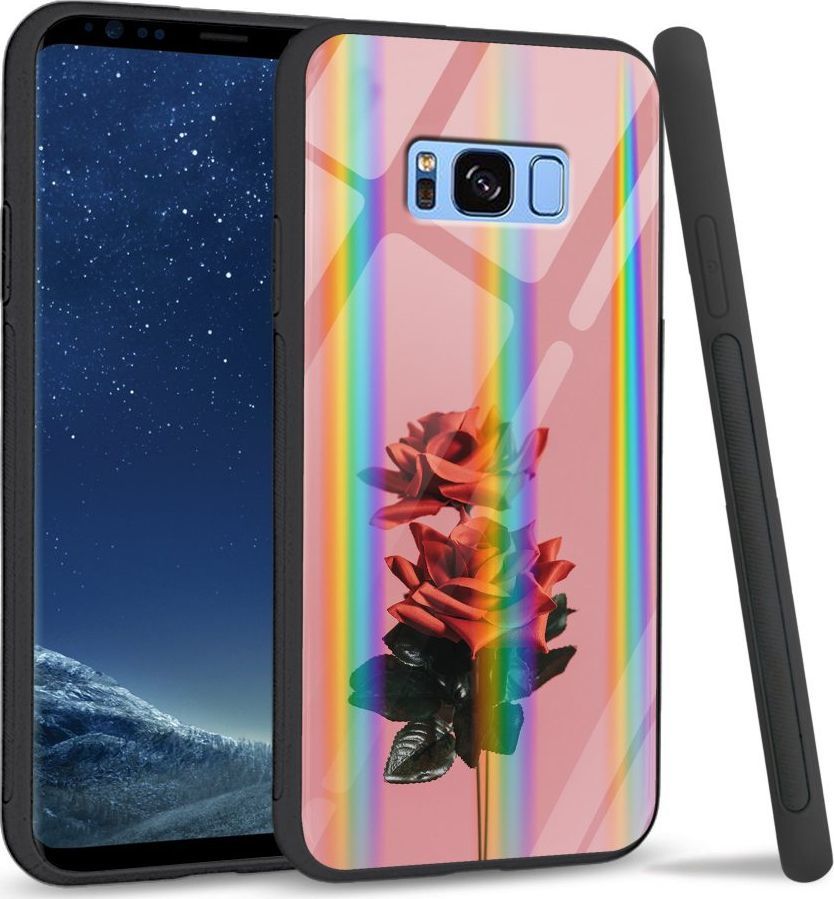 Mojworld Etui na Samsung S8 Plus - Rainbow Case - Rose love 1