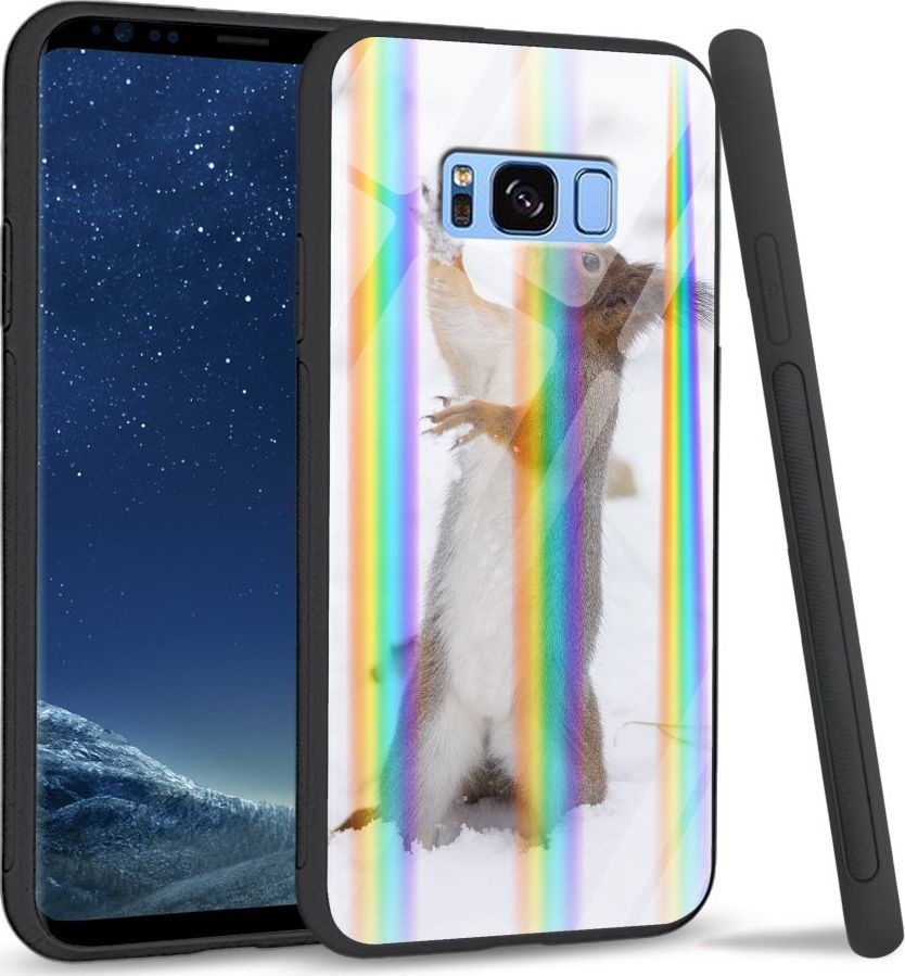 Mojworld Etui na Samsung S8 Plus - Rainbow Case - Snow squirrel 1