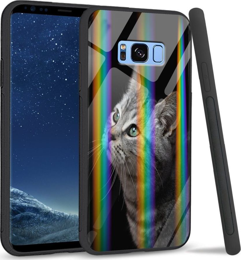 Mojworld Etui na Samsung S8 Plus - Rainbow Case - My kitty friend 1