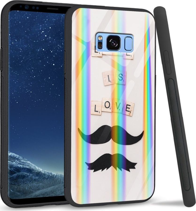 Mojworld Etui na Samsung S8 Plus - Rainbow Case - Love is love 1
