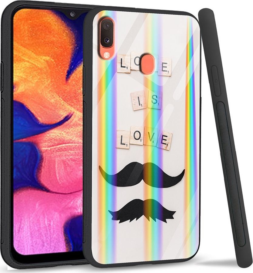 Mojworld Etui na telefon Samsung A20E Rainbow Love is love 1