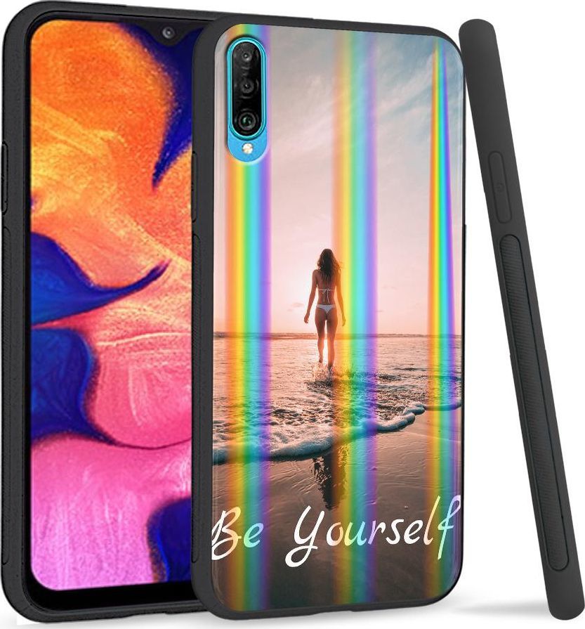 Mojworld Etui na telefon Samsung A50 Rainbow Be Yourself 1