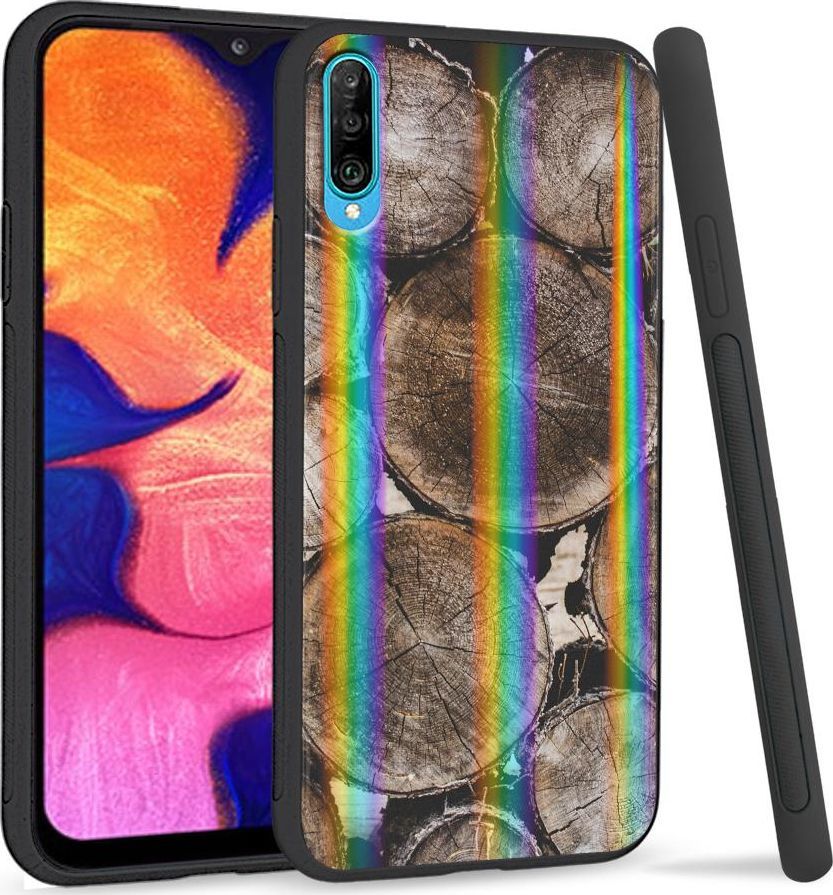 Mojworld Etui na telefon Samsung A50 Rainbow Drewno 1