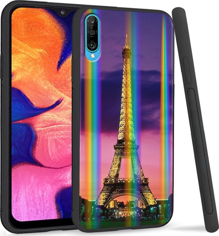 Mojworld Etui na telefon Samsung A50 Rainbow Wieża Eiffla 1