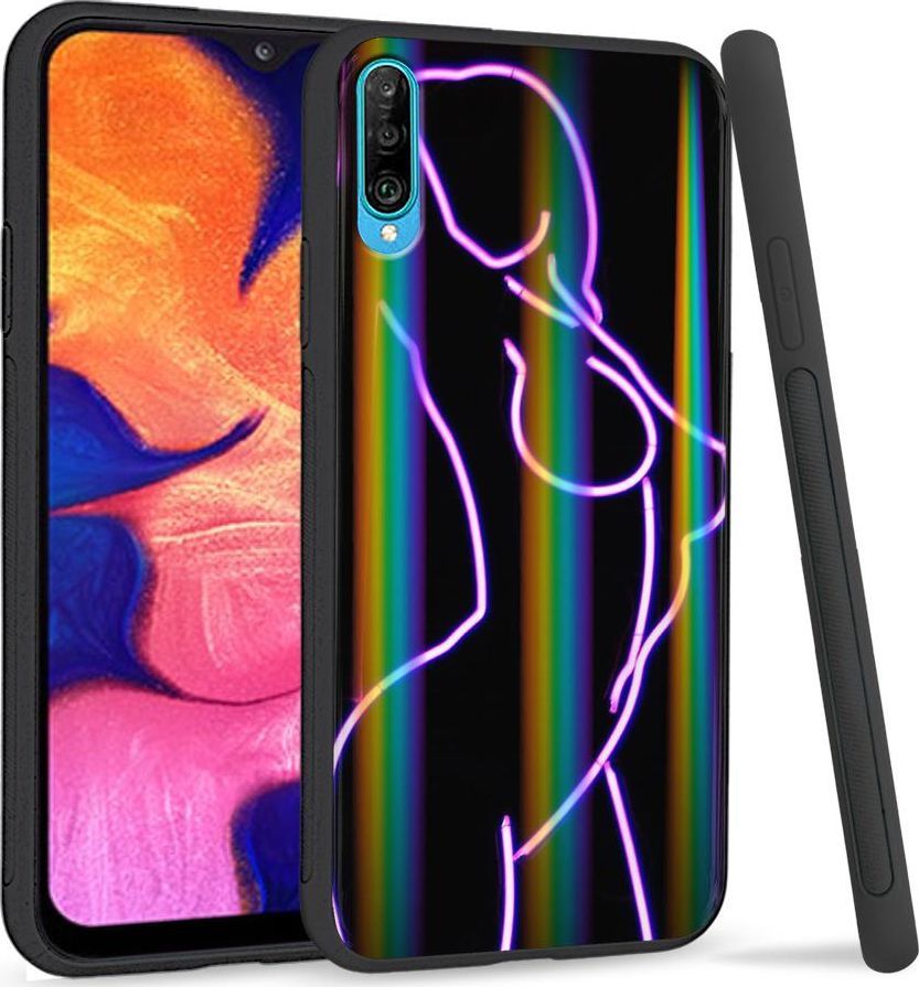 Mojworld Etui na telefon Samsung A50 Rainbow Lady Black 1