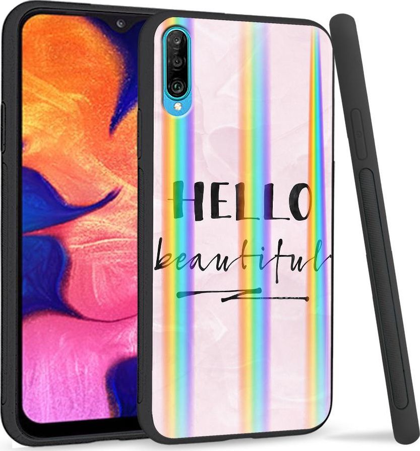 Mojworld Etui na telefon Samsung A50 Rainbow Hello Beautiful 1