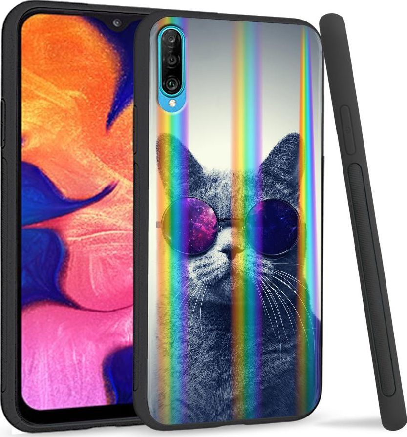 Mojworld Etui na telefon Samsung A50 Rainbow Cat 1