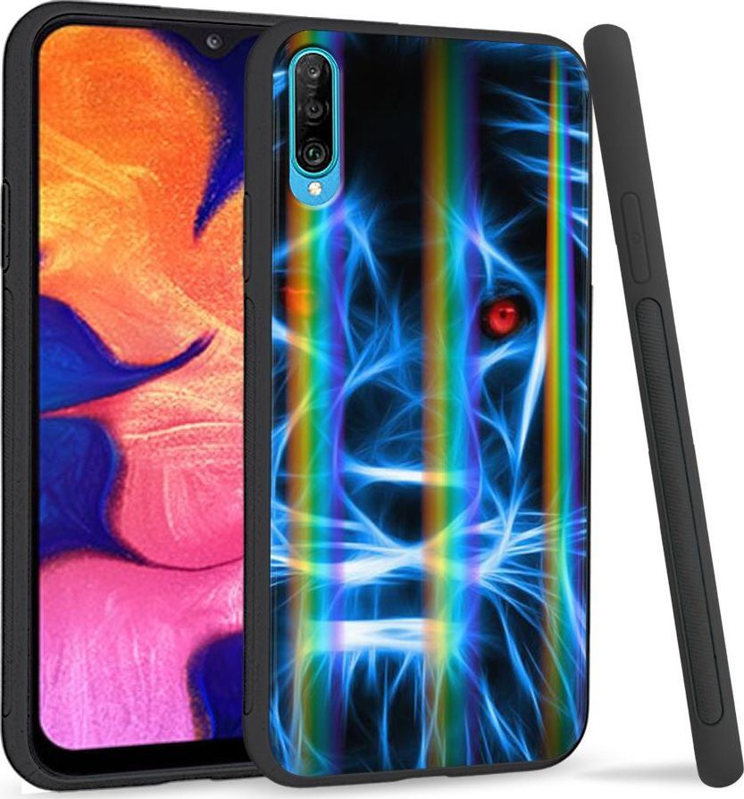 Mojworld Etui na telefon Samsung A50 Rainbow Niebieski Lew 1