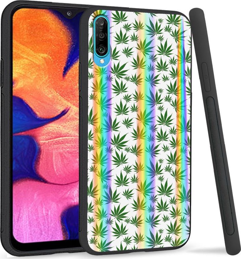 Mojworld Etui na telefon Samsung A50 Rainbow Listki 1