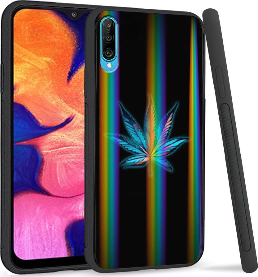 Mojworld Etui na telefon Samsung A50 Rainbow Liść 1