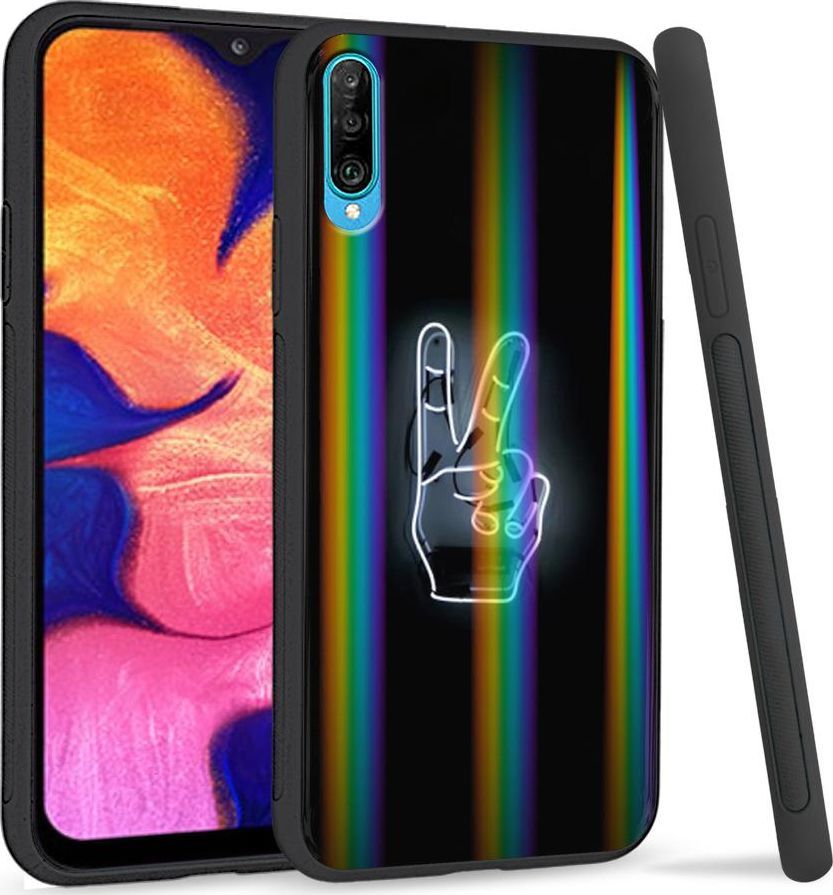 Mojworld Etui na telefon Samsung A50 Rainbow Peace 1