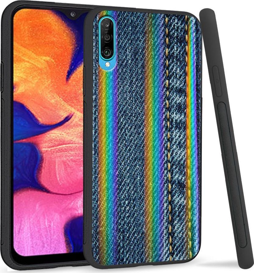 Mojworld Etui na telefon Samsung A50 Rainbow Jeans 1