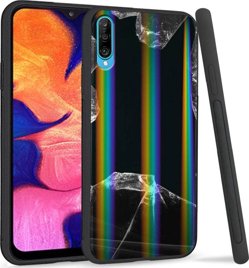 Mojworld Etui na telefon Samsung A50 Rainbow Broken Glass 1