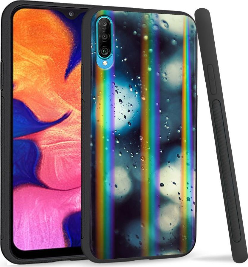 Mojworld Etui na telefon Samsung A50 Rainbow Rain Glass 1