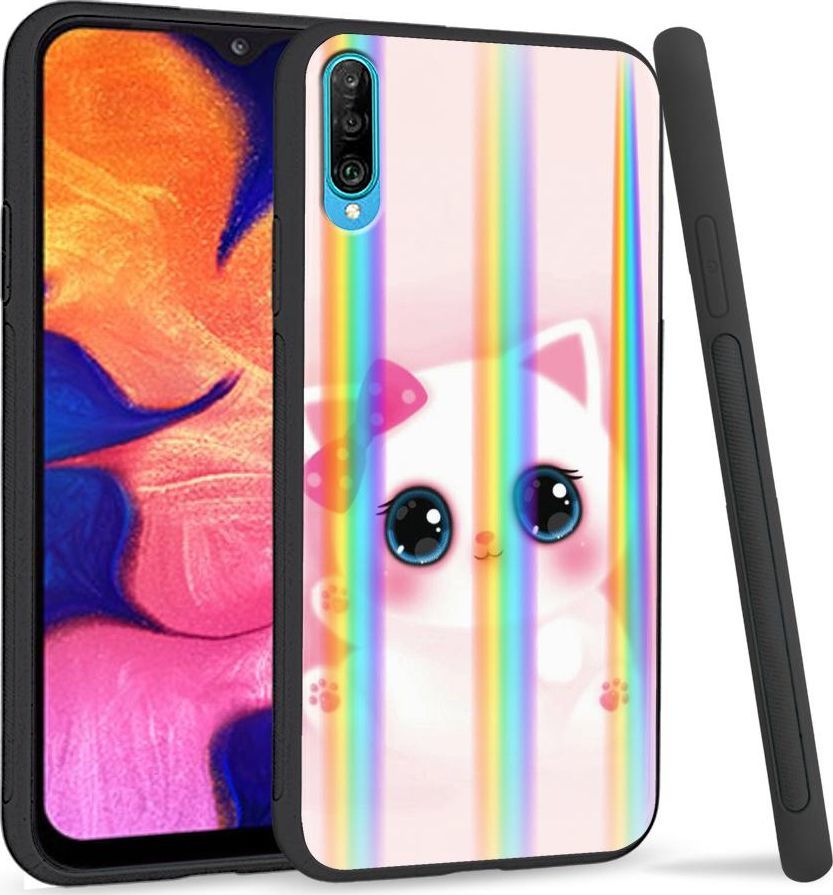 Mojworld Etui na telefon Samsung A50 Rainbow Sweet Kitty 1