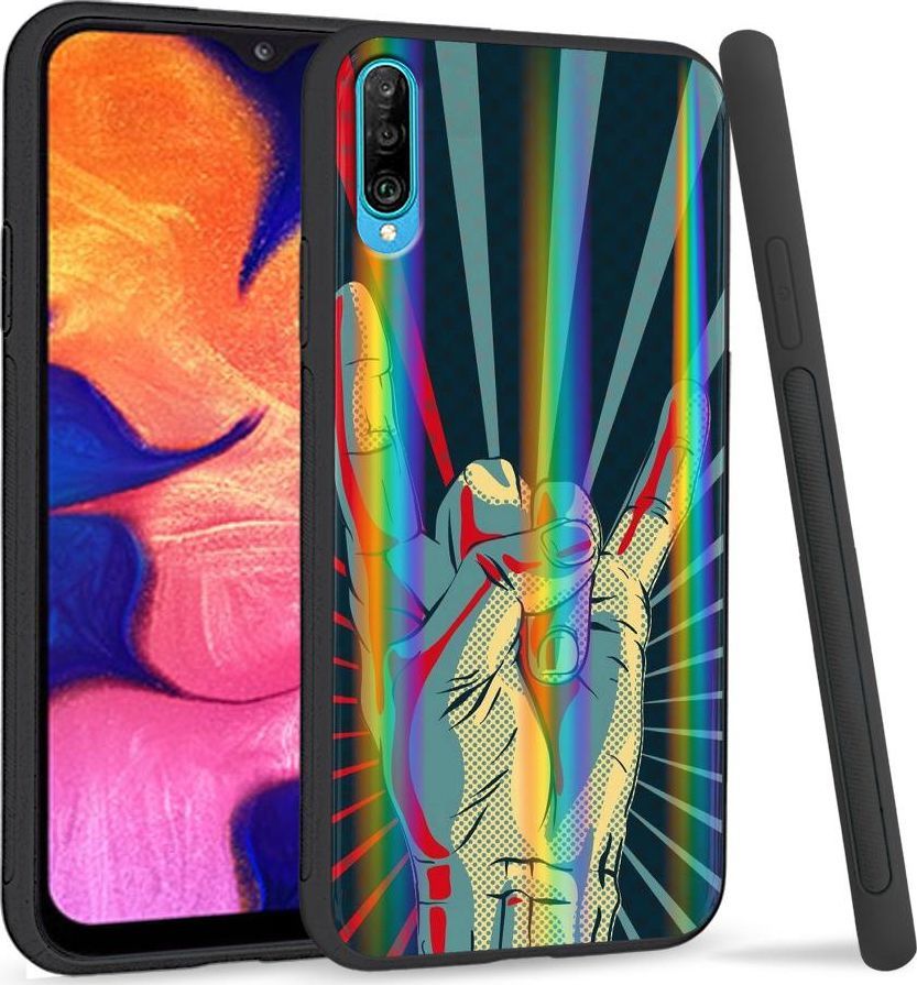 Mojworld Etui na telefon Samsung A50 Rainbow Evil Sign 1