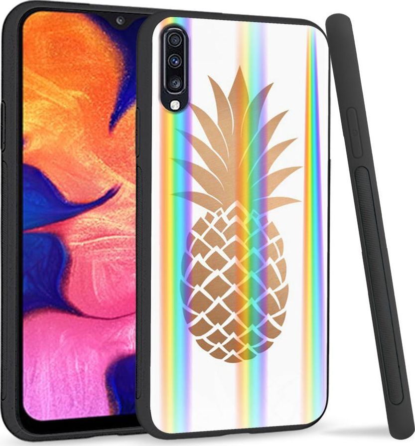 Mojworld Etui na telefon Samsung A70 Rainbow Case Złoty Ananas 1