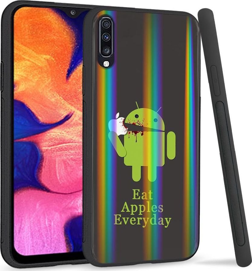 Mojworld Etui na telefon Samsung A70 Rainbow Case Eat Apples Everyday 1
