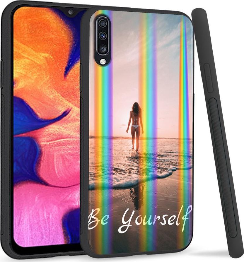 Mojworld Etui na telefon Samsung A70 Rainbow Case Be Yourself 1