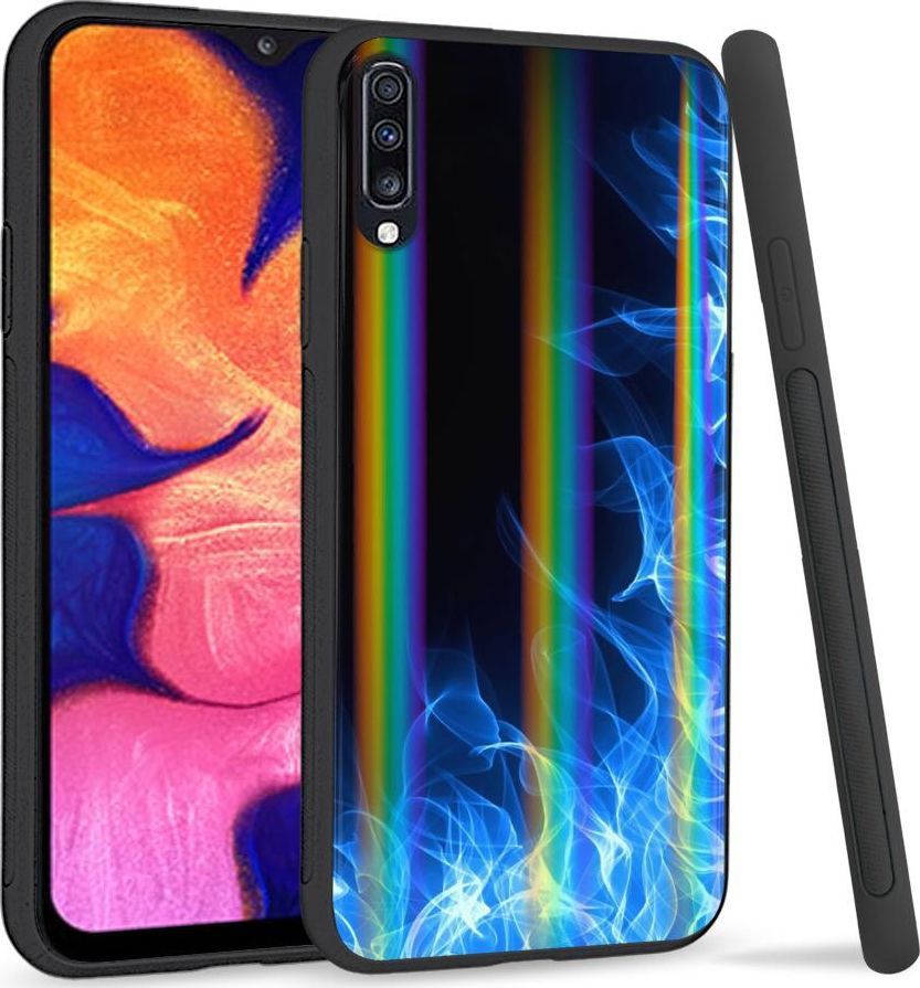 Mojworld Etui na telefon Samsung A70 Rainbow Case Niebieski Podmuch 1