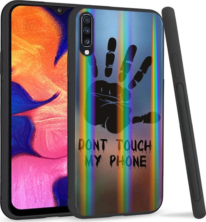Mojworld Etui na telefon Samsung A70 Rainbow Case Don't Touch My Phone 1