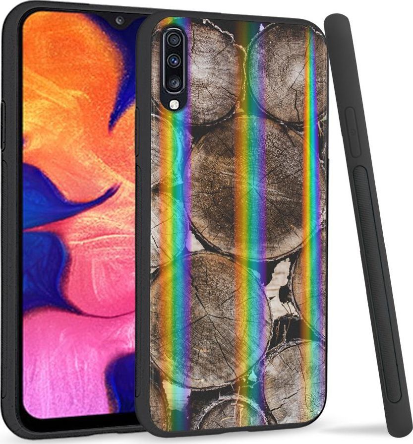 Mojworld Etui na telefon Samsung A70 Rainbow Case Drewno 1