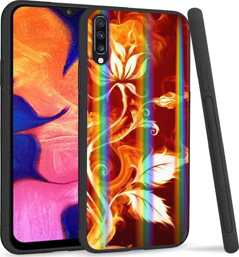 Mojworld Etui na telefon Samsung A70 Rainbow Case Frozen Flower 1
