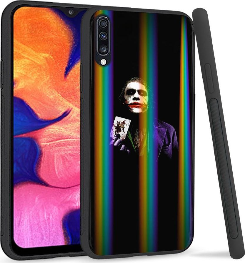 Mojworld Etui na telefon Samsung A70 Rainbow Case Czarny Joker 1
