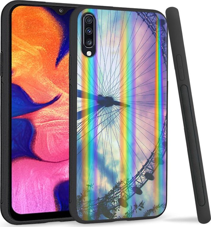 Mojworld Etui na telefon Samsung A70 Rainbow Case Rollercoster 1