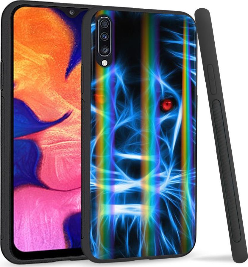Mojworld Etui na telefon Samsung A70 Rainbow Case Niebieski Lew 1