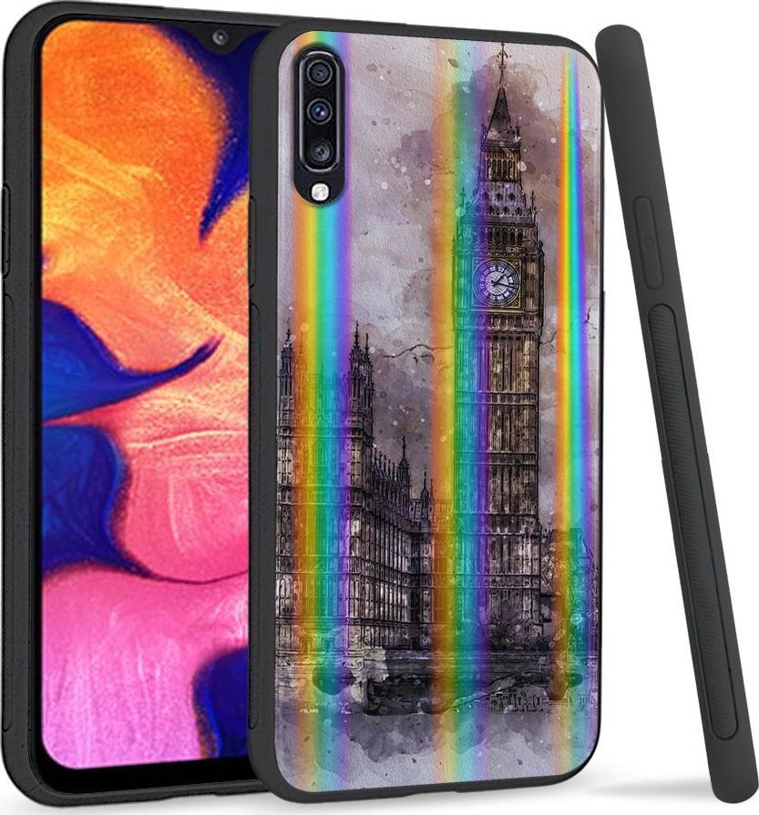 Mojworld Etui na telefon Samsung A70 Rainbow Case Londyn 1