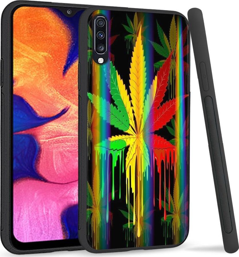 Mojworld Etui na telefon Samsung A70 Rainbow Case Jamaica Zioło 1