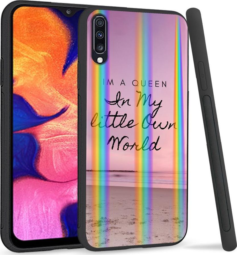 Mojworld Etui na telefon Samsung A70 Rainbow Case Im a Queen in my little Own World 1