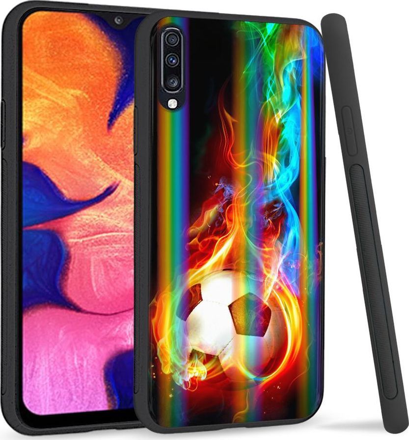 Mojworld Etui na telefon Samsung A70 Rainbow Case Football 1