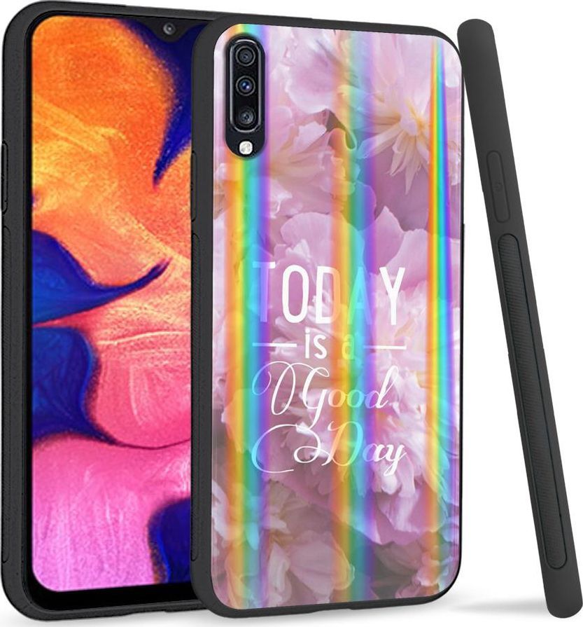 Mojworld Etui na telefon Samsung A70 Rainbow Case Today is a good day 1